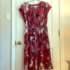 Burgundy Floral Loft Dress